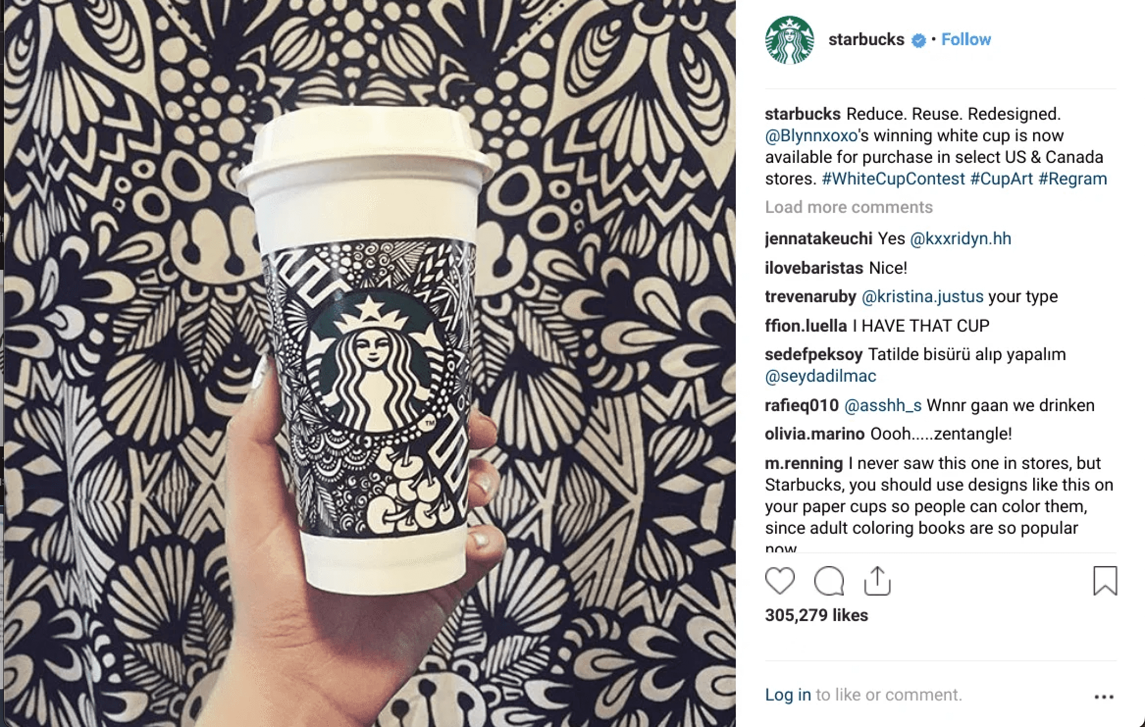 White Cup Contest – Starbucks